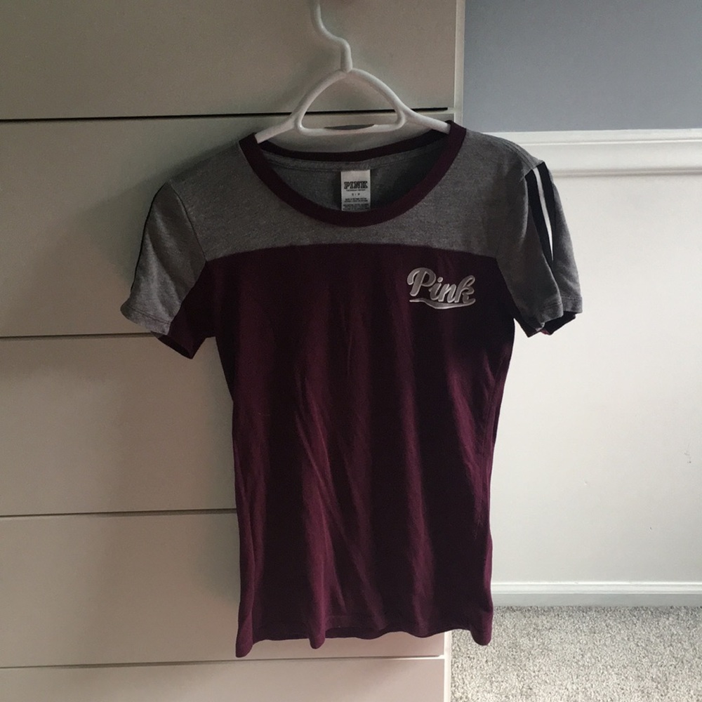PINK Burgundy T-Shirt
